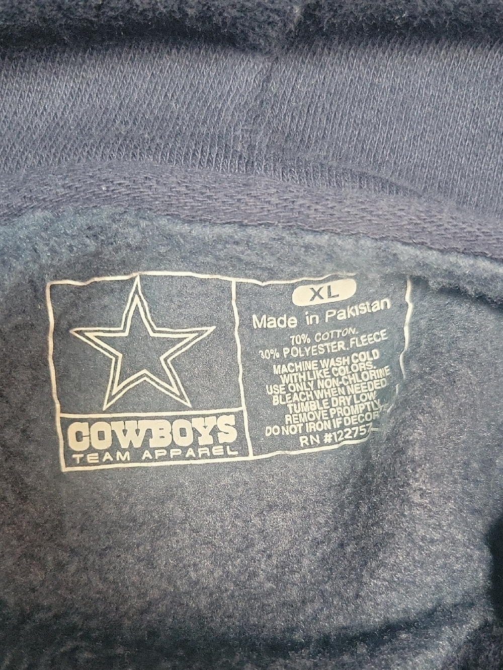 Dallas Cowboys Team Apparel Hoodie SS Zip Up NFL XL - Picture 6 of 6